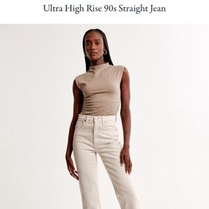 Abercrombie & fitch ultra high rise 90s straight Jean 30xs